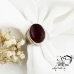 انگشتر نقره عقیق پشت بسته دارای حرز 14 معصوم کد 18179