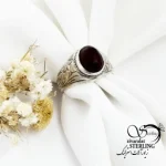 انگشتر نقره عقیق عیار925 با حرز 14 معصوم کد 18194