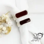 حلقه ست نقره عقیق پشت بسته عیار925 کد 18203