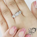 انگشتر نقره نگین جواهری عیار 925 کد 18237