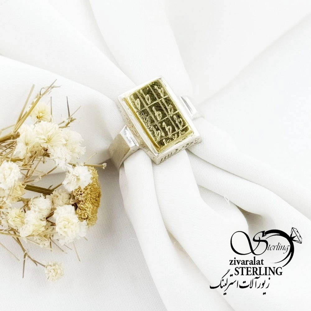 انگشتر نقره حرز دار با دعای 14 معصوم کد 18253 انگشتر نقره حرز دار با دعای 14 معصوم کد 18253