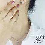 نیمست نقره گلدار عیار925 کد 18550