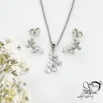 نیمست نقره گلدار عیار925 کد 18550