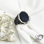 انگشتر اونیکس نقره با عیار 925 کد 18581
