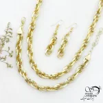 سرویس طرح طلا با روکش آب طلا کد 13380