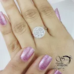 انگشتر نقره جواهری با نقره ایتالیا 925 عیار کد 18630