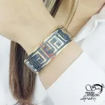 دستبند النگویی مجلسی طرح ورساچه مشکی کد 18732