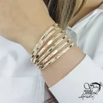 پک النگو طلاروس 6عددی 3میل طرح طلا کد 18757