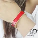 دستبند النگویی مربعی قرمز (فانتزی) کد 18787