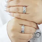حلقه ست مدرن با نگین اتمی کد 18824