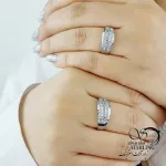 حلقه ست زنانه و مردانه با روکش آب طلا کد 18835