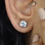 گوشواره میخی نقره کد 6209