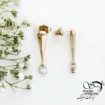 گوشواره کلاسیک برند ژوپینگ طرح طلا کد 18935