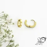 گوشواره استیل حلقه کلیپسی طرح طلا کد 18995