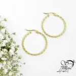 گوشواره حلقه ای طرح مارپیچ برند استیل کد 19000