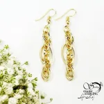 گوشواره آویز طرح طلا (مجلسی) کد 19003