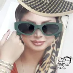 عینک دودی سبز طرح کلاسیک کد 19071