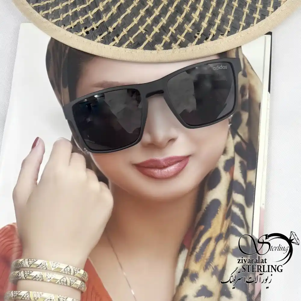 عینک دودی کلاسیک مشکی برند adidas کد 19072