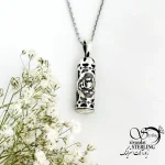 گردنبند حرز امام جواد نقره ایتالیایی عیار925 با ذکر یا رقیه کد 19210