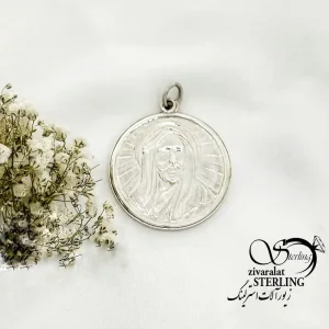 پلاک نقره دو طرفه شمایل حضرت علی و محمد کد 19428