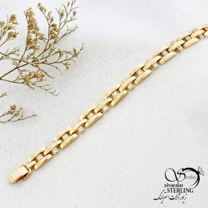 1 دستبند مجلسی نگین دار ژوپینگ کد 14445