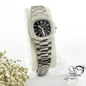 ساعت زنانه Patek Philippe (پتک فیلیپ) صفحه مشکی استیل کد 19990