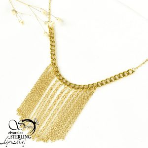 گردنبند کارتیه آویز ریش دار برند استیل کد 10320