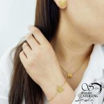 نیمست پروانه آیینه ایی طرح طلا برند استیل کد 10833