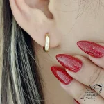 گوشواره حلقه ای آینه ای برند ژوپینگ (کلیپسی) کد 19726