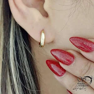 گوشواره حلقه ای آینه ای برند ژوپینگ (کلیپسی) کد 19726