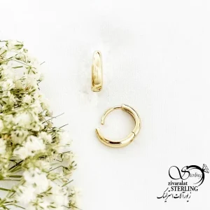 گوشواره حلقه ای آینه ای برند ژوپینگ (کلیپسی) کد 19726