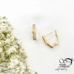 گوشواره فول نگین و قلبی برند ژوپینگ کد 19736