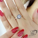 انگشتر نقره چشم نظر عیار925 کد 19762