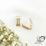 گوشواره مجلسی ژوپینگ طرح طلا کد 19817