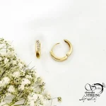 گوشواره ژوپینگ حلقه ای طرح طلا کد 19821