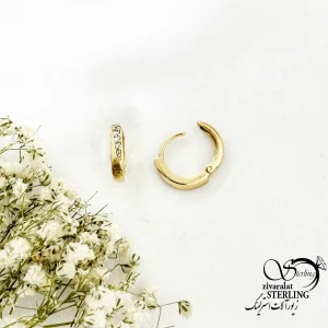 گوشواره ژوپینگ حلقه ای طرح طلا کد 19821