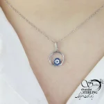 گردنبند نقره حلقه چشم نظر 925 عیار کد 19845