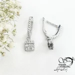 گوشواره نقره ایتالیا 925 عیار امرال کد 19854