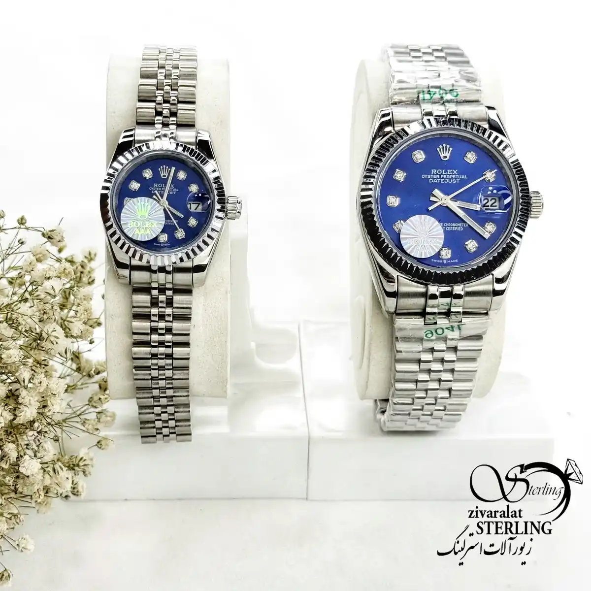 ساعت ست صفحه آبی برند رولکس (ROLEX) کد 19995 ساعت ست صفحه آبی برند رولکس (ROLEX) کد 19995