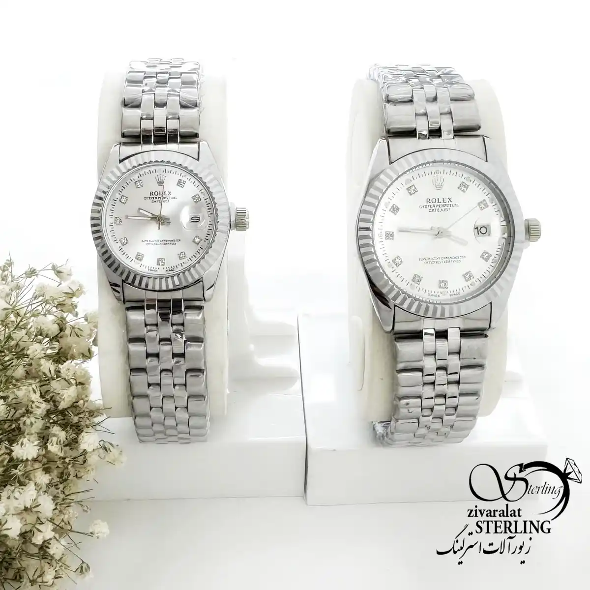 ساعت ست استیل سفید مارک رولکس (ROLEX) کد 20001 ساعت ست استیل سفید مارک رولکس (ROLEX) کد 20001