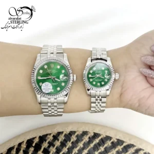 ساعت ست استیل صفحه سبز برند ROLEX کد 20004