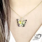 گردنبند پروانه ای هفت رنگ برند استیل کد 20143