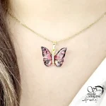 گردنبند فانتزی پروانه ای برند استیل کد 20144