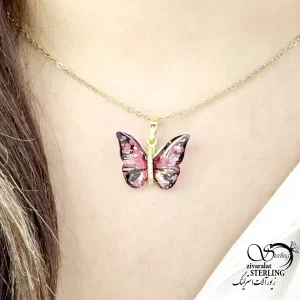 گردنبند فانتزی پروانه ای برند استیل کد 20144