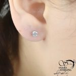 گوشواره استیل میخی متوسط کد 7613