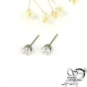 گوشواره استیل میخی متوسط کد 7613