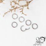 گوشواره استیل حلقه ای متوسط سفید کد 11602
