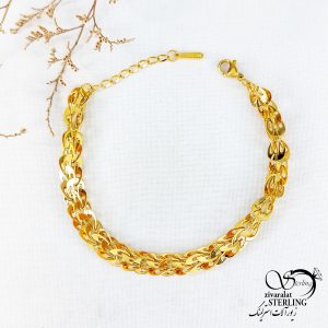 دستبند استیل طرح طلا کد 11796