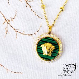 گردنبند مدوسا سبز برند استیل کد 12251