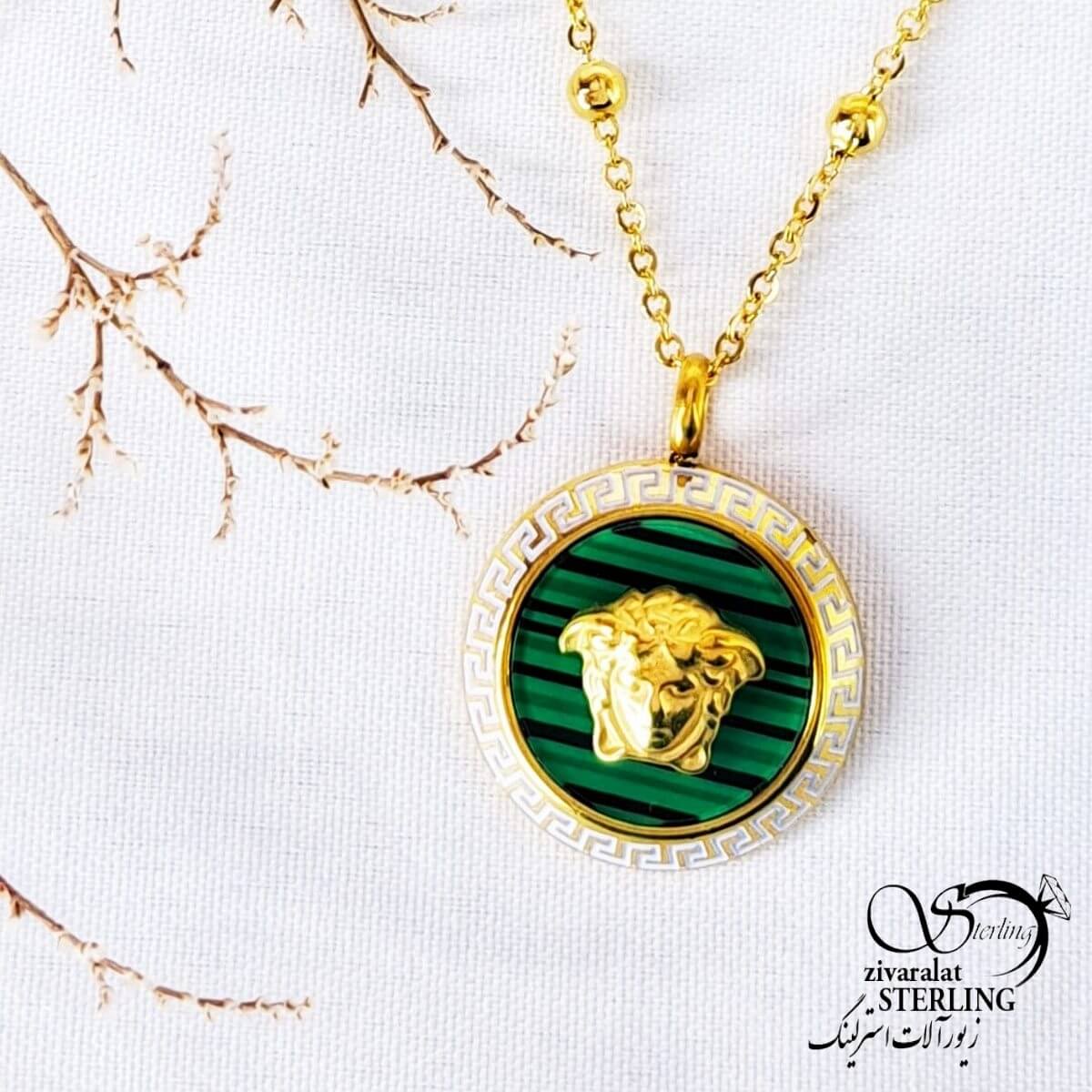 12251-st-345-2d8aad8a7-copy.jpg گردنبند مدوسا سبز برند استیل کد 12251